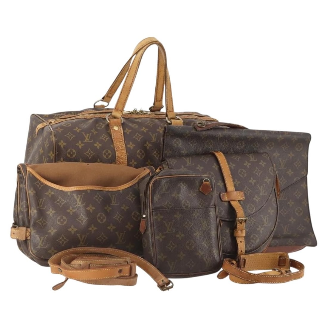 Set of 5 Louis Vuitton Monogram Canvas Women's Handbags: Set of 5 Louis Vuitton Monogram Canvas Women's Handbags Louis Vuitton monogram canvas hand bag for women, made in France. The listing is for a special set offer and includes only the item shown in the