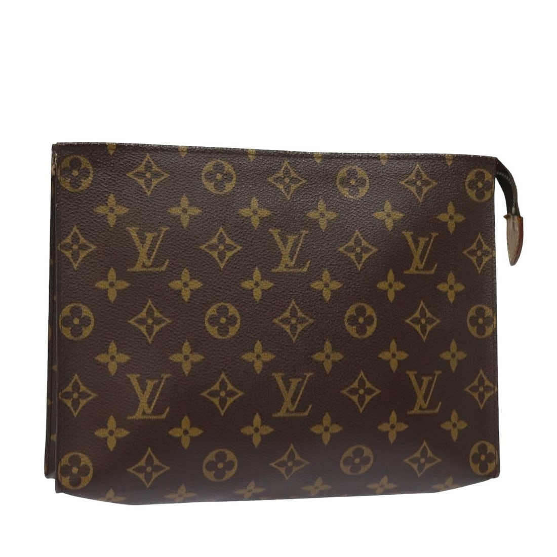 Louis Vuitton M47542 Poche Toilette 26 Monogram Canvas Pouch: Louis Vuitton M47542 Poche Toilette 26 Monogram Canvas Pouch Louis Vuitton Monogram Poche Toilette 26 pouch in Monogram canvas, made in France. This women's pouch is a heavily used piece with visible 