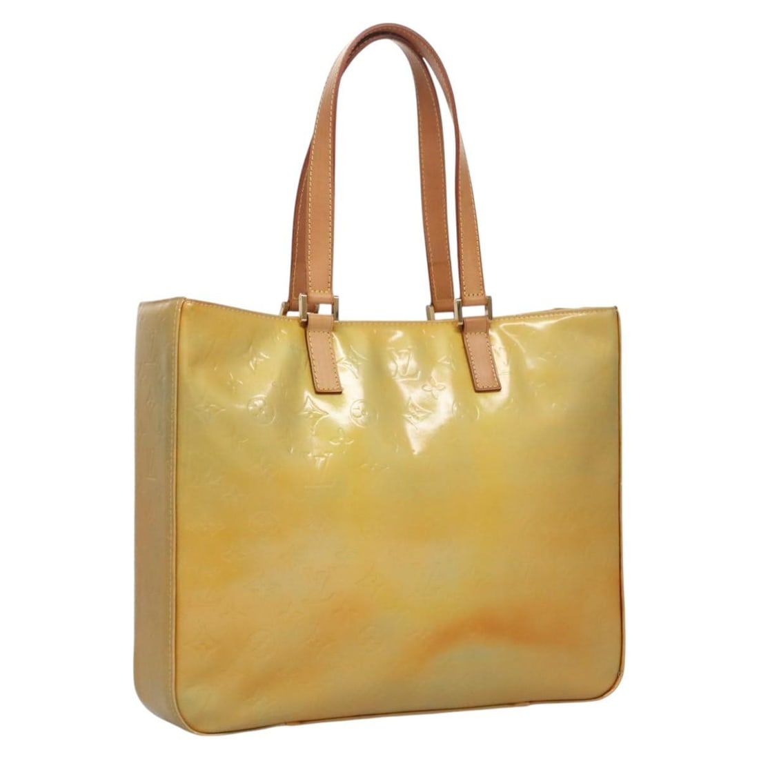Monogram Vernis Columbus Tote Patent Leather Bag in Gris by Louis Vuitton: Monogram Vernis Columbus Tote Patent Leather Bag in Gris by Louis Vuitton This Louis Vuitton Monogram Vernis Columbus tote bag in Gris features patent leather construction and is designed for women. T