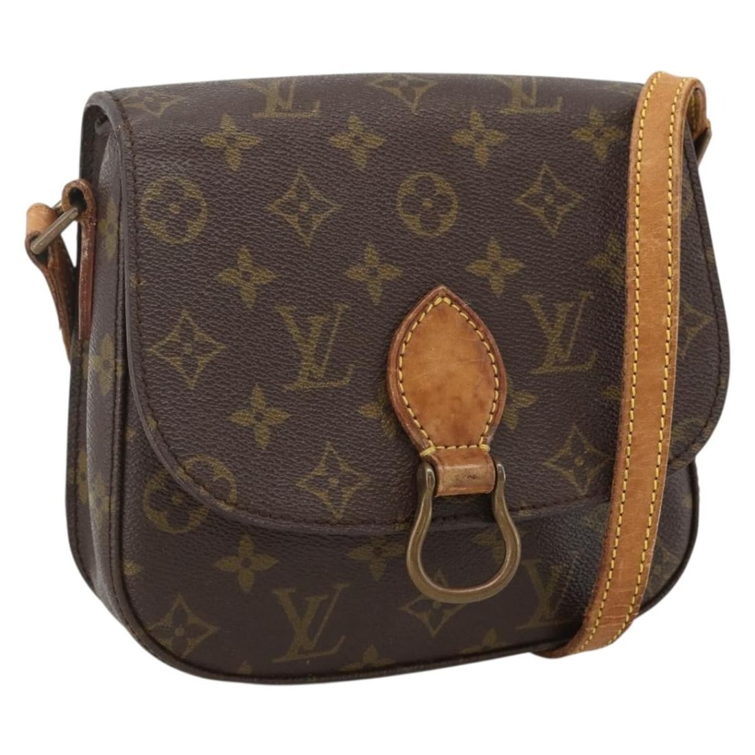 Louis Vuitton M51243 Saint Cloud MM Monogram Canvas Shoulder Bag: Louis Vuitton M51243 Saint Cloud MM Monogram Canvas Shoulder Bag Louis Vuitton Monogram Saint Cloud MM shoulder bag in Monogram Canvas, made in France. The bag measures approximately W19 x H16 x D5 cm