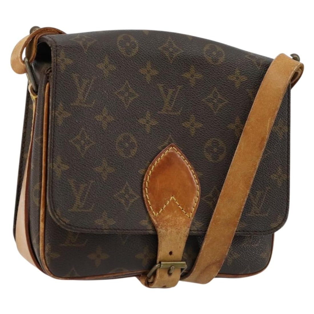 Louis Vuitton M51253 Cartouchiere MM Monogram Canvas Shoulder Bag: Louis Vuitton M51253 Cartouchiere MM Monogram Canvas Shoulder Bag Louis Vuitton Cartouchiere MM shoulder bag in Monogram canvas, made in France. The bag is presented in Monogram color and includes the