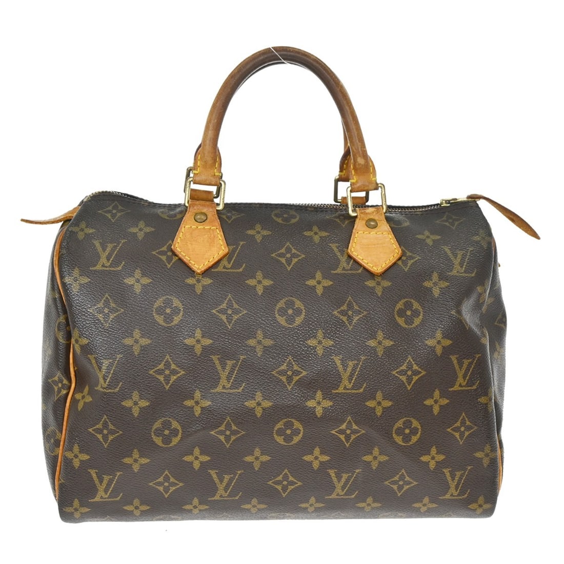Louis Vuitton Speedy 30 Monogram Canvas Satchel M41526 France: Louis Vuitton Speedy 30 Monogram Canvas Satchel M41526 France Vintage Louis Vuitton Speedy 30 satchel in brown monogram canvas with double leather handles and zip closure. Made in France, this women's