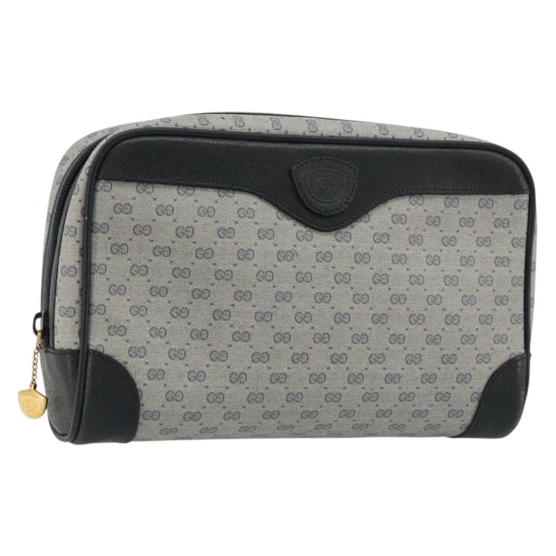 Gucci Micro GG Supreme Navy Gold PVC Clutch Bag: Gucci Micro GG Supreme Navy Gold PVC Clutch Bag This GUCCI Micro GG Supreme clutch bag features a navy and gold color scheme and is crafted from PVC leather with micro small GG canvas detailing. The b