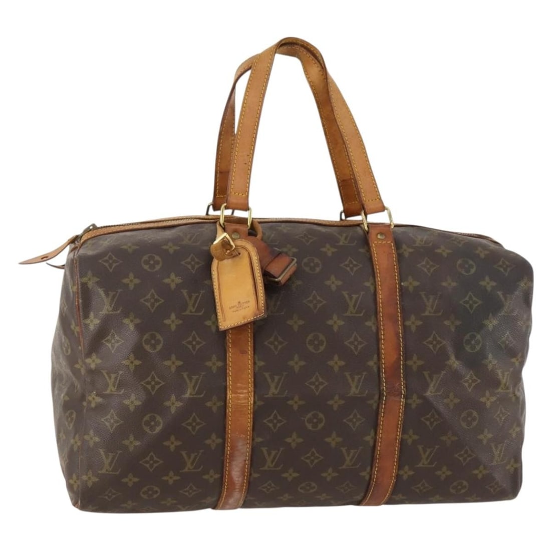 Louis Vuitton M41624 Sac Souple 45 Monogram Canvas Boston Bag: Louis Vuitton M41624 Sac Souple 45 Monogram Canvas Boston Bag Louis Vuitton Monogram Sac Souple 45 Boston Bag in Monogram Canvas, made in France. This women's Boston bag measures approximately 45 cm w