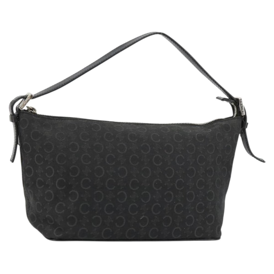 Celine Black Silver C Macadam Canvas Shoulder Bag Italy: Celine Black Silver C Macadam Canvas Shoulder Bag Italy Celine shoulder bag in black and silver C Macadam canvas, made in Italy. The bag measures approximately W23 x H16 x D11 cm, with a shoulder drop