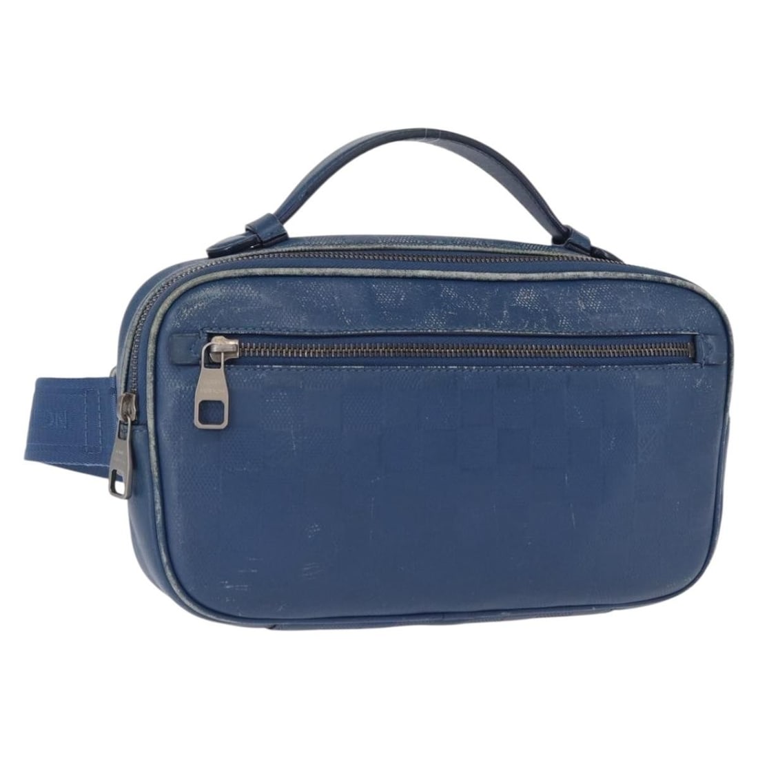 Louis Vuitton Ambreil Blue Damier Infini Leather Shoulder Bag N41354: Louis Vuitton Ambreil Blue Damier Infini Leather Shoulder Bag N41354 Louis Vuitton Damier Infini Ambreil shoulder bag in blue leather, made in Italy. This women's bag measures approximately 10.6 x 5.7