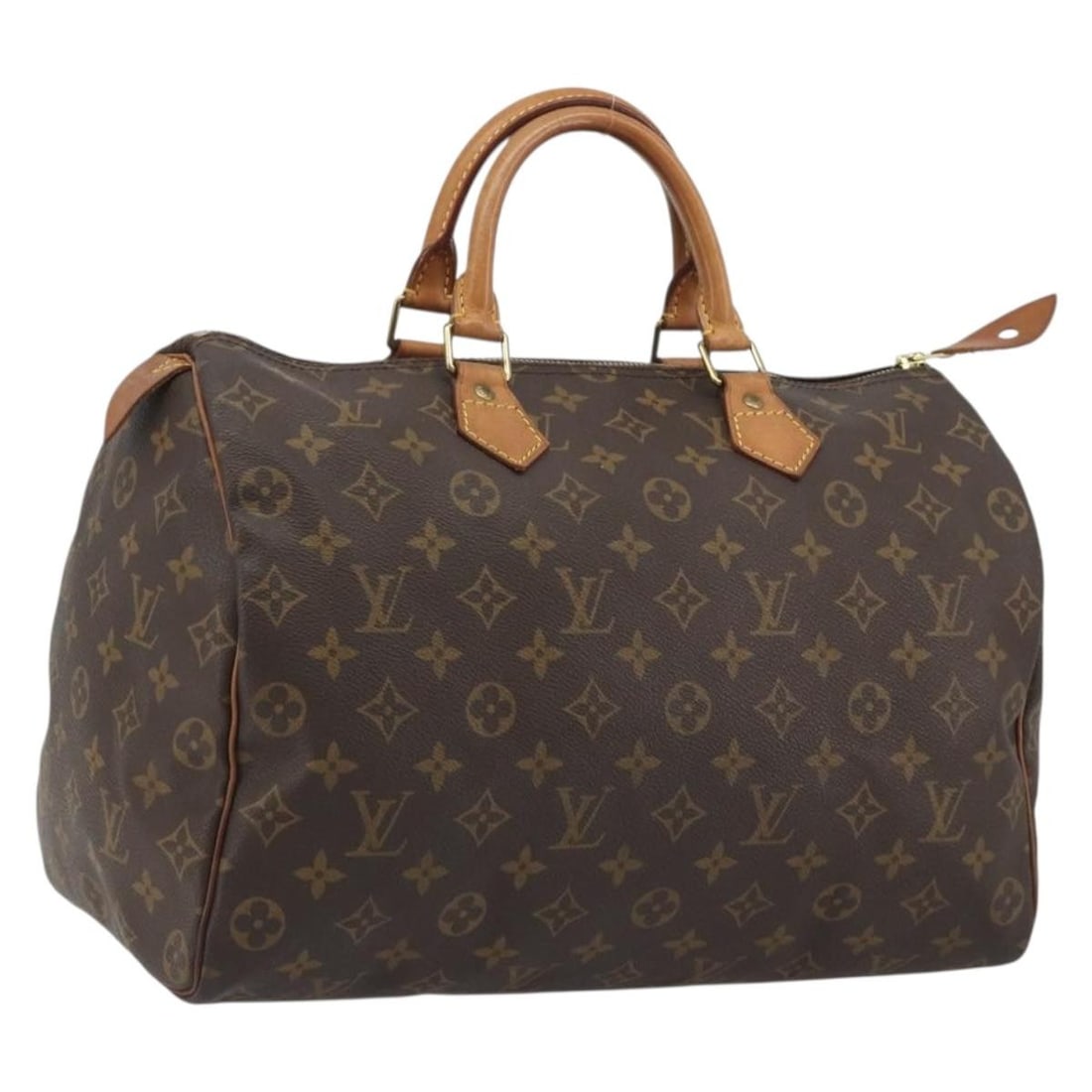 Louis Vuitton M41524 Speedy 35 Monogram Canvas Handbag: Louis Vuitton M41524 Speedy 35 Monogram Canvas Handbag Louis Vuitton Monogram Speedy 35 hand bag in Monogram Canvas, made in France. The bag is identified by product no. M41524 and serial no. SP0956. 