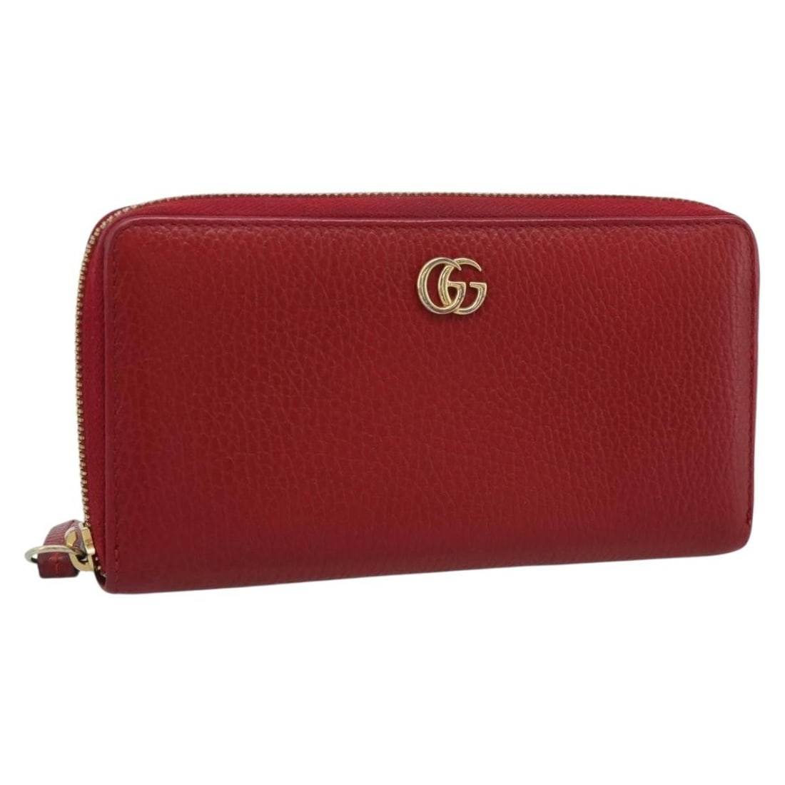 GUCCI 456117 GG Marmont leather long wallet red gold: GUCCI 456117 GG Marmont leather long wallet red gold GUCCI GG Marmont long wallet in red leather with gold-tone details. This women's wallet is made in Italy and measures approximately 7.5 x 3.9 x 0.8