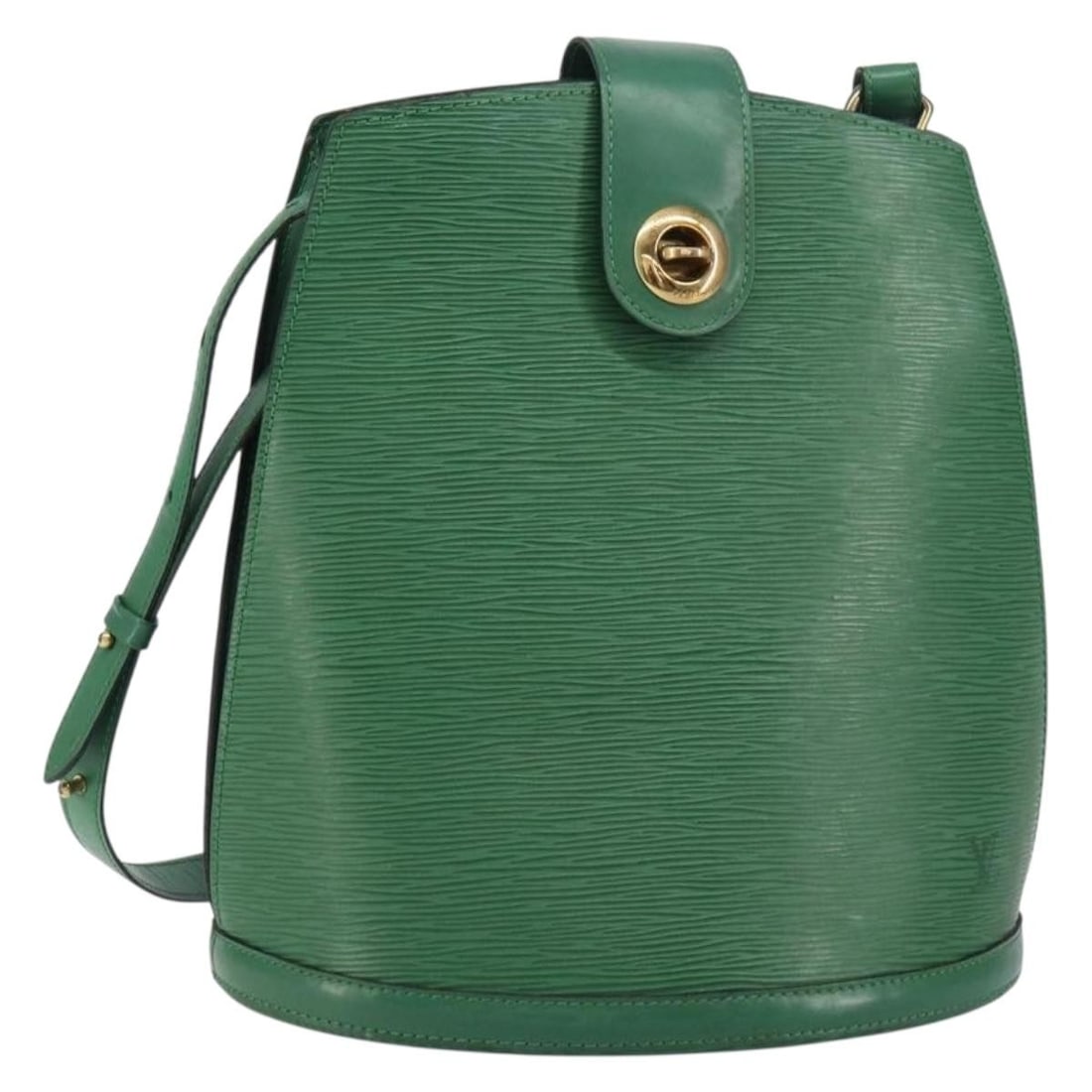 LOUIS VUITTON Epi Cluny Shoulder Bag Green M52254 Auth France: LOUIS VUITTON Epi Cluny Shoulder Bag Green M52254 Auth France This authentic Louis Vuitton Epi Cluny Shoulder Bag showcases a vibrant green exterior crafted from durable Epi leather. Made in France, t