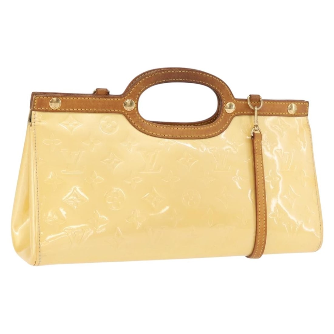 Louis Vuitton Roxbury Drive Vernis Patent Leather Handbag Perle M91374: Louis Vuitton Roxbury Drive Vernis Patent Leather Handbag Perle M91374 Louis Vuitton Roxbury Drive handbag in Perle, made from patent leather. It includes a shoulder strap and was made in Spain. The i