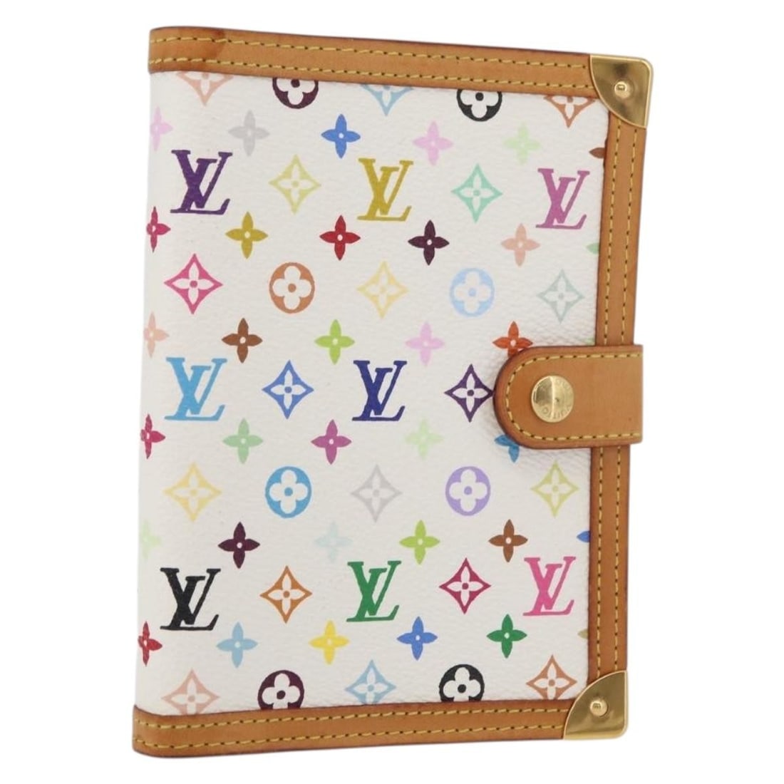 Louis Vuitton Monogram Multicolor White Agenda PM Cover: Louis Vuitton Monogram Multicolor White Agenda PM Cover This is a Louis Vuitton Monogram Multicolor Agenda PM day planner cover in white canvas. Crafted in Spain, it features the signature Monogram Mu