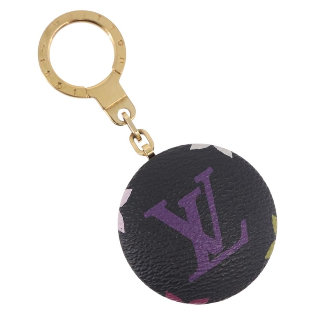 Louis Vuitton Astropill Key Holder Monogram Multicolor Canvas Black M51912: Louis Vuitton Astropill Key Holder Monogram Multicolor Canvas Black M51912 Louis Vuitton Monogram Multicolor Astropill key holder in black Monogram Multicolor canvas. The item is heavily used and show