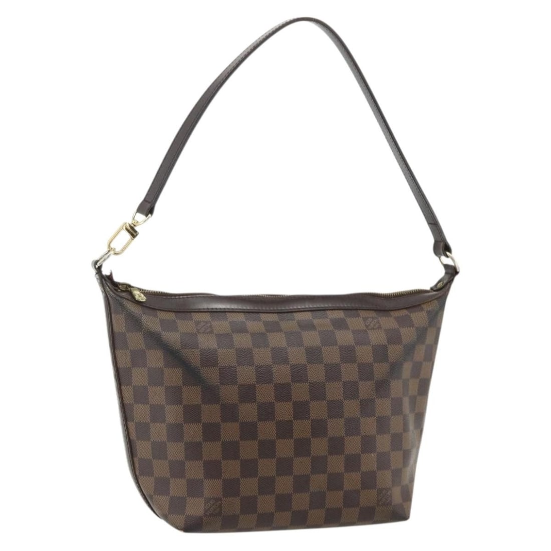 Louis Vuitton Illovo MM Damier Ebene Canvas Shoulder Bag N51995: Louis Vuitton Illovo MM Damier Ebene Canvas Shoulder Bag N51995 This Louis Vuitton Damier Ebene Illovo MM is a women's shoulder bag crafted from Damier Ebene canvas. It features a structured silhouett