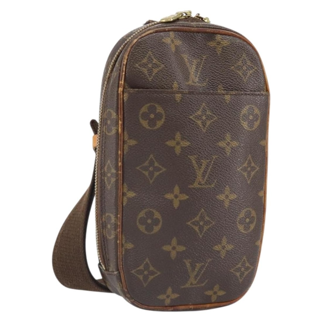 Louis Vuitton Pochette Gange Monogram Canvas Shoulder Bag M51870: Louis Vuitton Pochette Gange Monogram Canvas Shoulder Bag M51870 This is a Louis Vuitton Monogram Pochette Gange shoulder bag, crafted from signature monogram canvas. The bag features a compact design