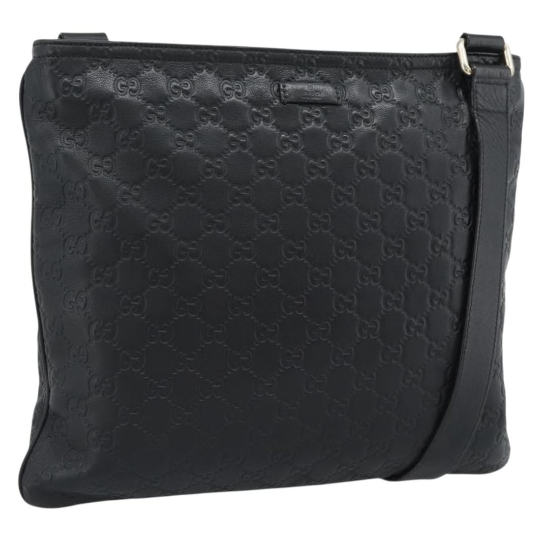 Gucci 201446 Guccissima GG Canvas Leather Shoulder Bag Black Gold: Gucci 201446 Guccissima GG Canvas Leather Shoulder Bag Black Gold A Gucci shoulder bag in black and gold, crafted from leather and GG canvas. It measures approximately 35 cm wide by 30 cm high, with a