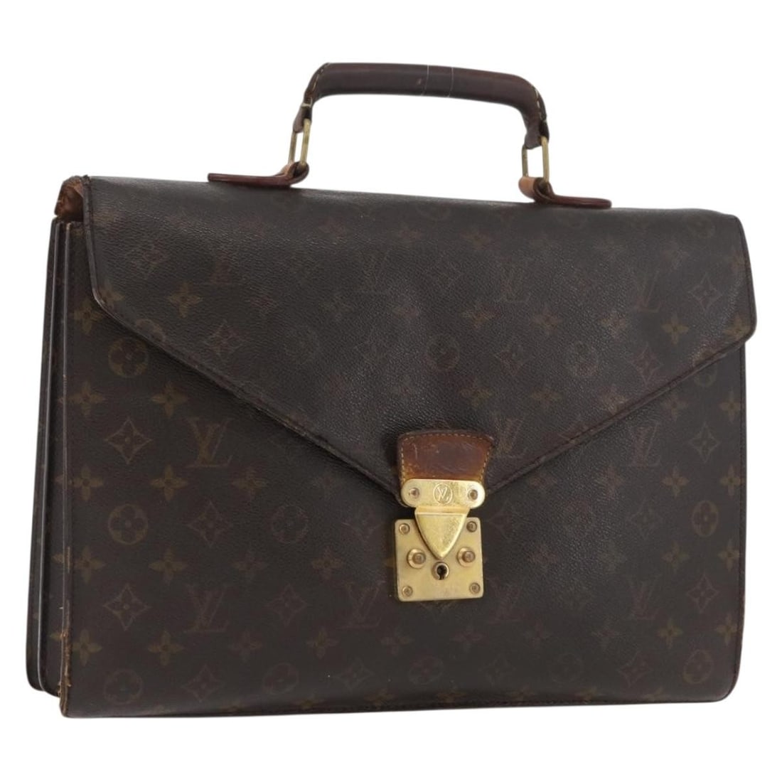 Monogram Canvas Serviette Conseiller Briefcase by Louis Vuitton M53331: Monogram Canvas Serviette Conseiller Briefcase by Louis Vuitton M53331 This Louis Vuitton Monogram Serviette Conseiller Briefcase features the signature monogram canvas exterior and is designed for wo