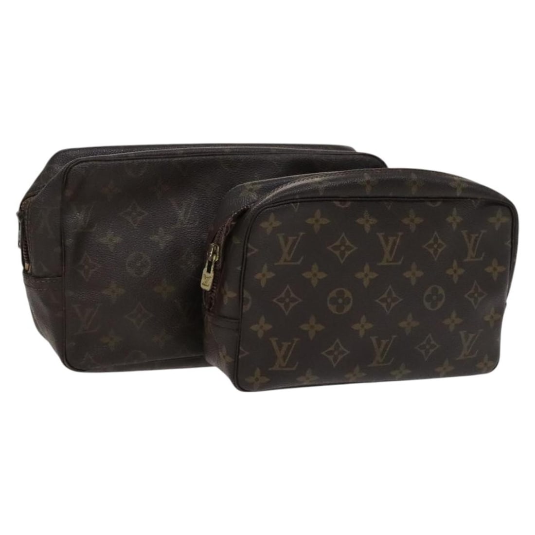 Louis Vuitton Monogram Canvas Trousse Toilette Clutch Bag 2 Piece Set: Louis Vuitton Monogram Canvas Trousse Toilette Clutch Bag 2 Piece Set This is a set of two Louis Vuitton Monogram Trousse Toilette clutch bags crafted from the brand's signature monogram canvas. Made 