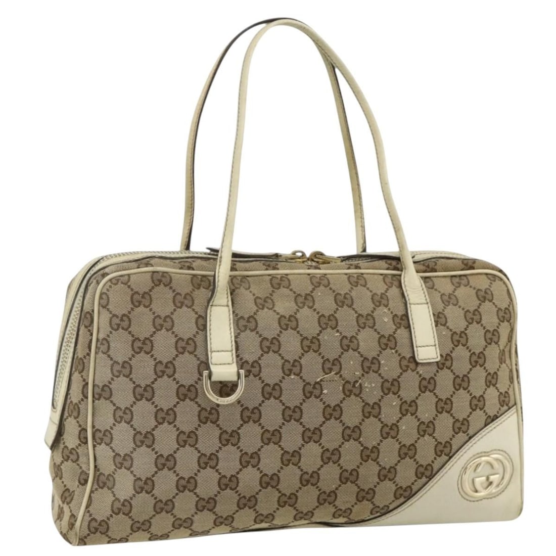 Gucci Beige Gold GG Canvas Tote Bag 169971: Gucci Beige Gold GG Canvas Tote Bag 169971 This Gucci GG Canvas Tote Bag features a beige and gold color scheme with the iconic GG canvas material. The bag is designed with a handle drop of approximat