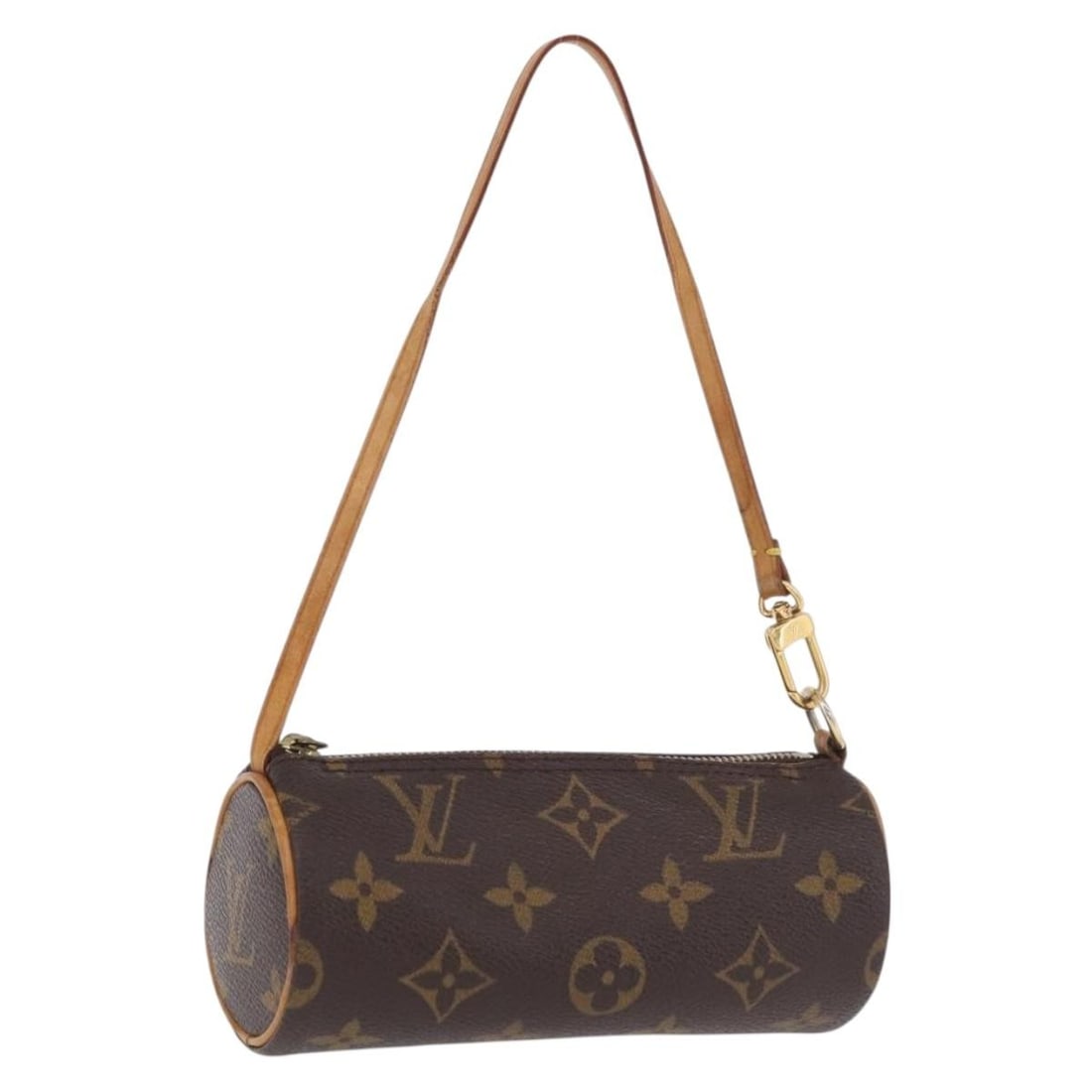 Louis Vuitton Papillon Monogram Canvas Pouch France: Louis Vuitton Papillon Monogram Canvas Pouch France Louis Vuitton monogram canvas pouch made in France, designed for women. It measures approximately 15.5 cm wide, 6 cm high, and 6 cm deep. The item i