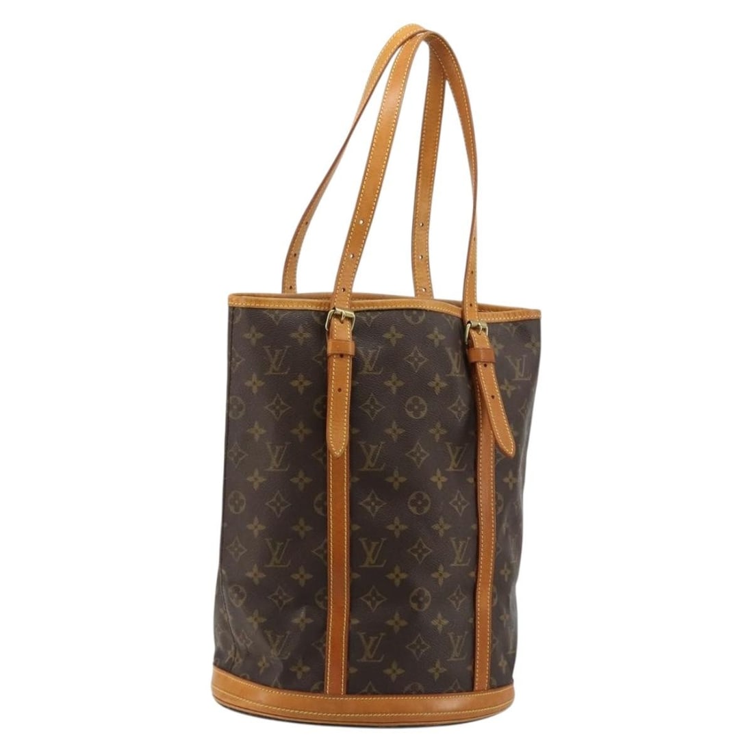 Louis Vuitton M42236 Monogram Canvas GM Bucket Shoulder Bag: Louis Vuitton M42236 Monogram Canvas GM Bucket Shoulder Bag This Louis Vuitton Monogram Bucket GM is a shoulder bag crafted from Monogram Canvas and made in France. It features a shoulder strap and co