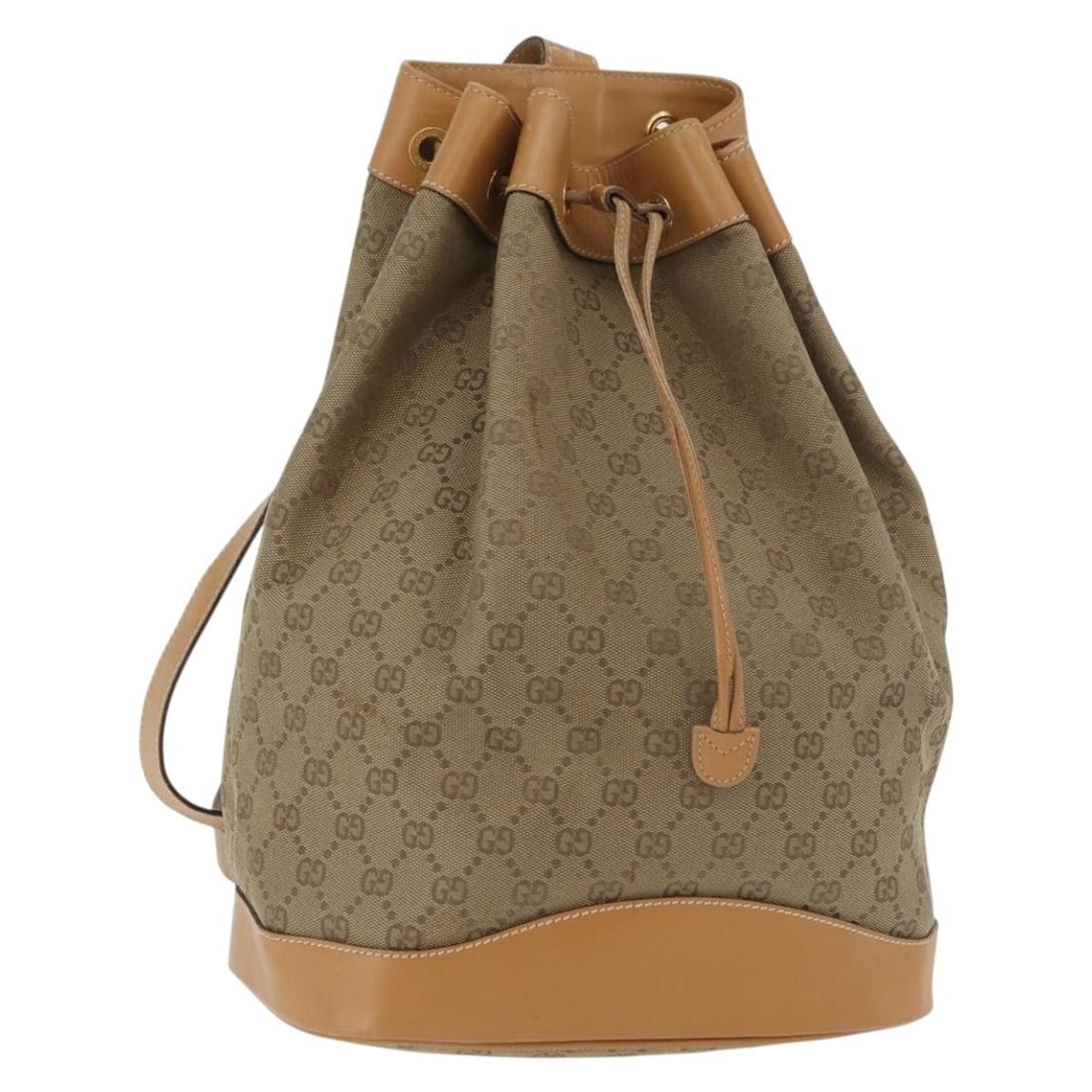 Gucci 176405 GG Canvas Shoulder Bag Beige Gold Tone: Gucci 176405 GG Canvas Shoulder Bag Beige Gold Tone GUCCI shoulder bag in beige and gold GG canvas, made in Italy. The bag measures approximately 25 cm W x 34 cm H x 14 cm D, with a shoulder drop of a