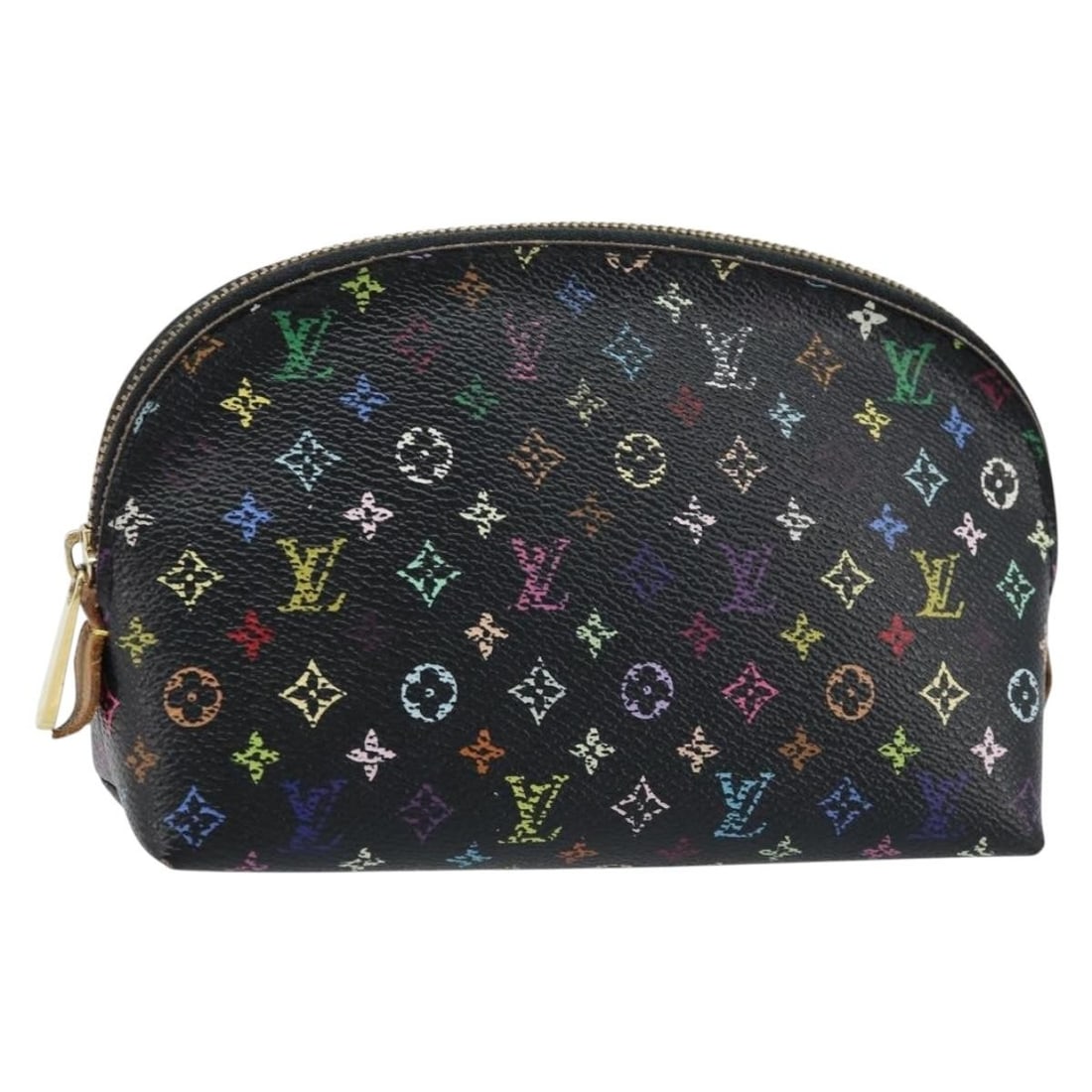 Louis Vuitton Multicolor Canvas Cosmetic Pouch Black M47355 Spain: Louis Vuitton Multicolor Canvas Cosmetic Pouch Black M47355 Spain This is a Louis Vuitton Multicolor Pochette Cosmetic Pouch in black Monogram Multicolor canvas. The pouch is designed for women and fe