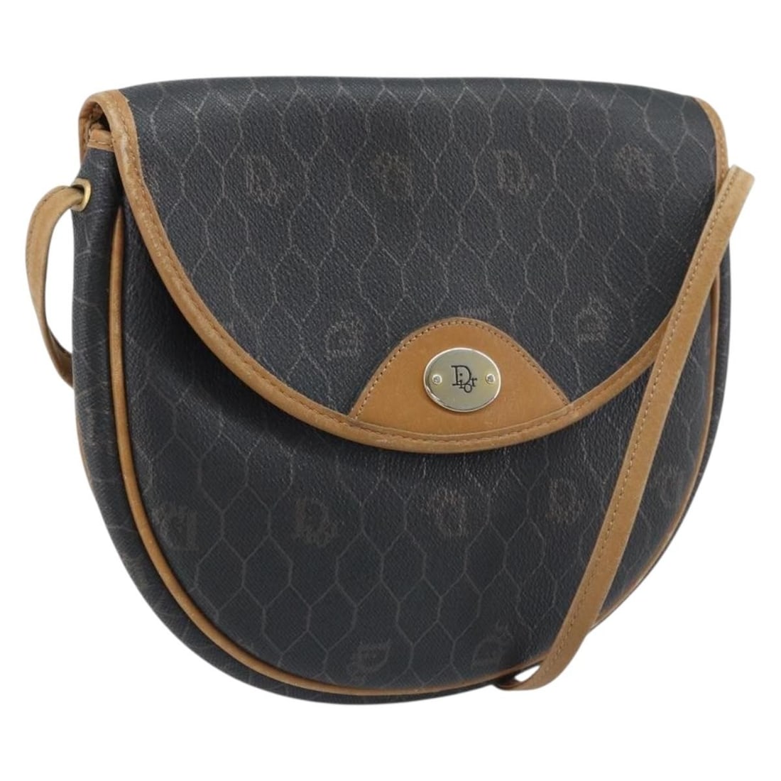 Christian Dior Black Honeycomb PVC Leather Shoulder Bag Gold Accents: Christian Dior Black Honeycomb PVC Leather Shoulder Bag Gold Accents This Christian Dior shoulder bag features the brand's signature honeycomb canvas in black with gold accents and PVC leather trim. D