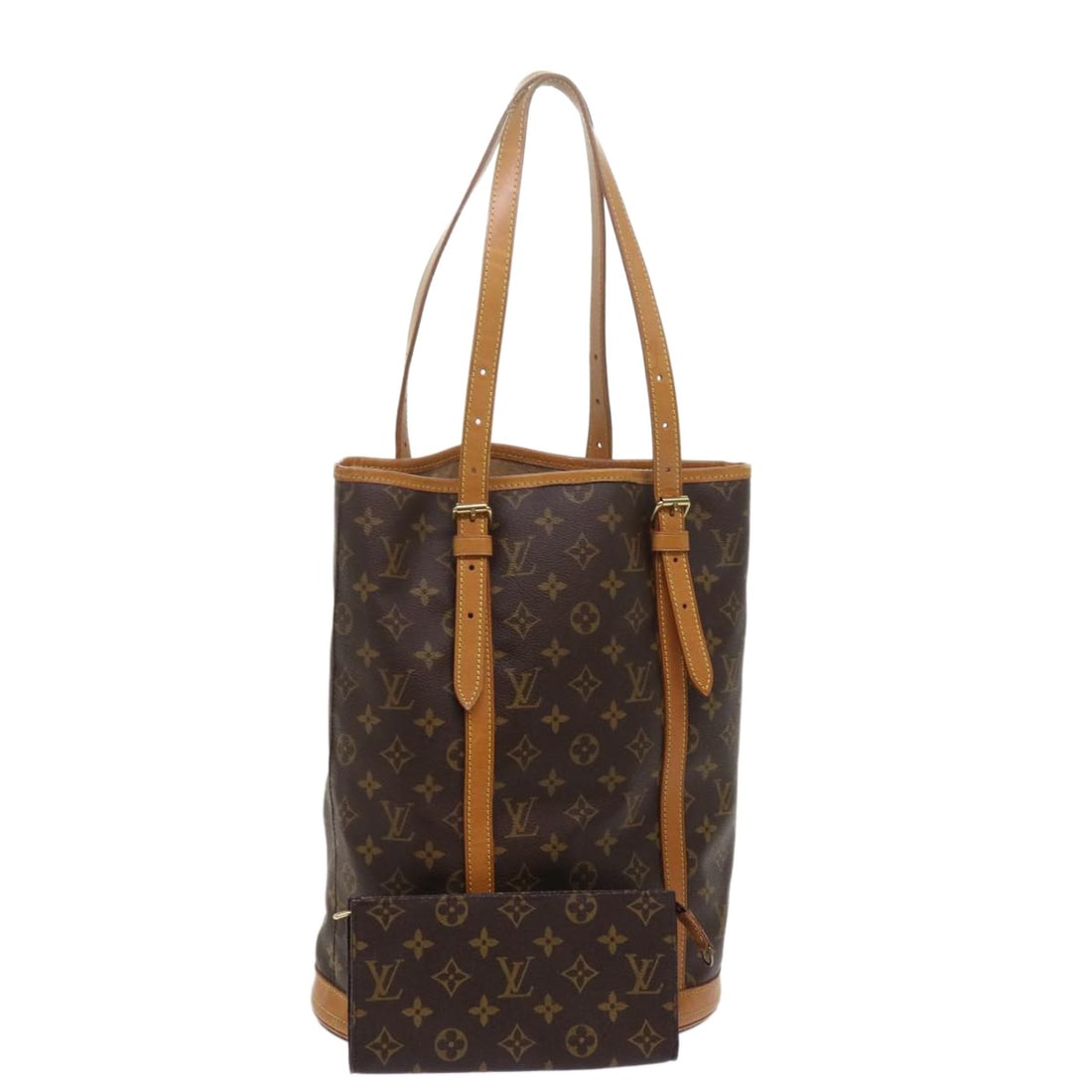 Louis Vuitton M42236 Monogram Canvas Bucket GM Shoulder Bag Pouch: Louis Vuitton M42236 Monogram Canvas Bucket GM Shoulder Bag Pouch Louis Vuitton Monogram Bucket GM shoulder bag in Monogram Canvas, made in France. It comes with a pouch accessory and is identified by