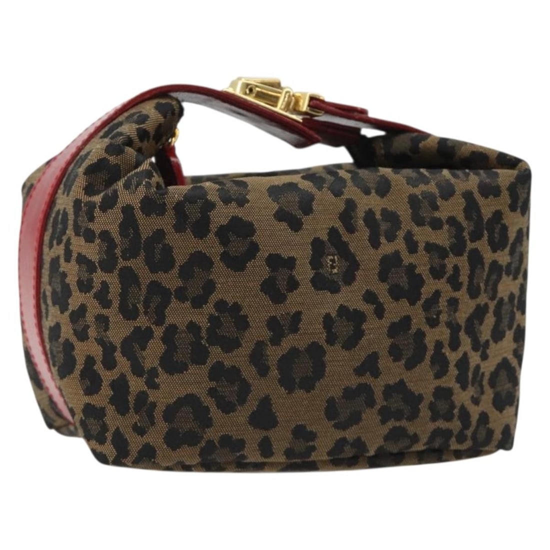 FENDI Brown Gold Canvas Cosmetic Pouch Made in Italy: FENDI Brown Gold Canvas Cosmetic Pouch Made in Italy Authentic FENDI canvas pouch in brown and gold, made in Italy. This women's pouch is sold as the item only; the original box and dust bag are not i