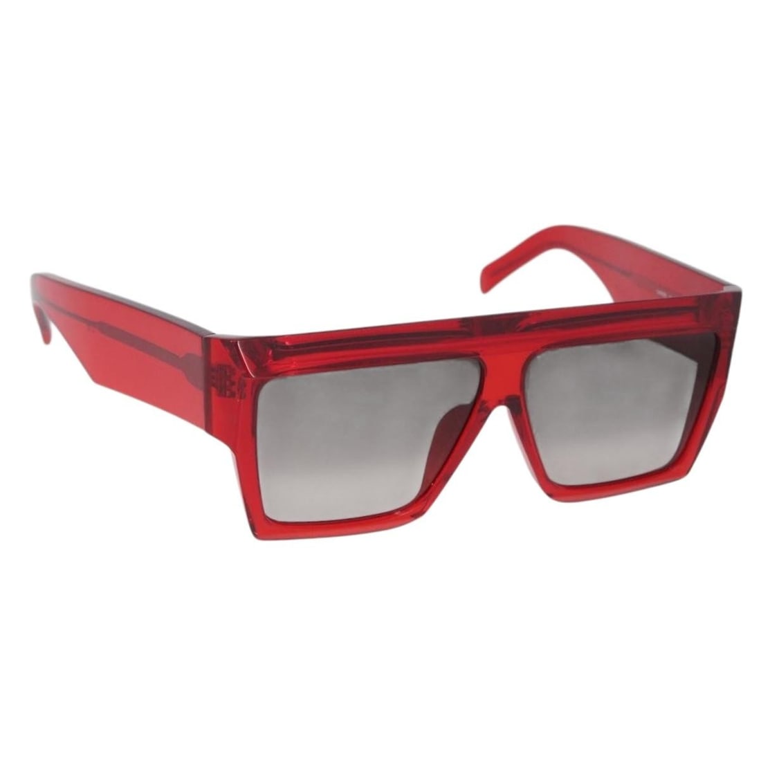 Red Plastic CELINE Sunglasses for Women with Case and Box: Red Plastic CELINE Sunglasses for Women with Case and Box These CELINE sunglasses feature a stylish red plastic frame and are designed for women. Made in Italy, they come with a dust bag and item box.