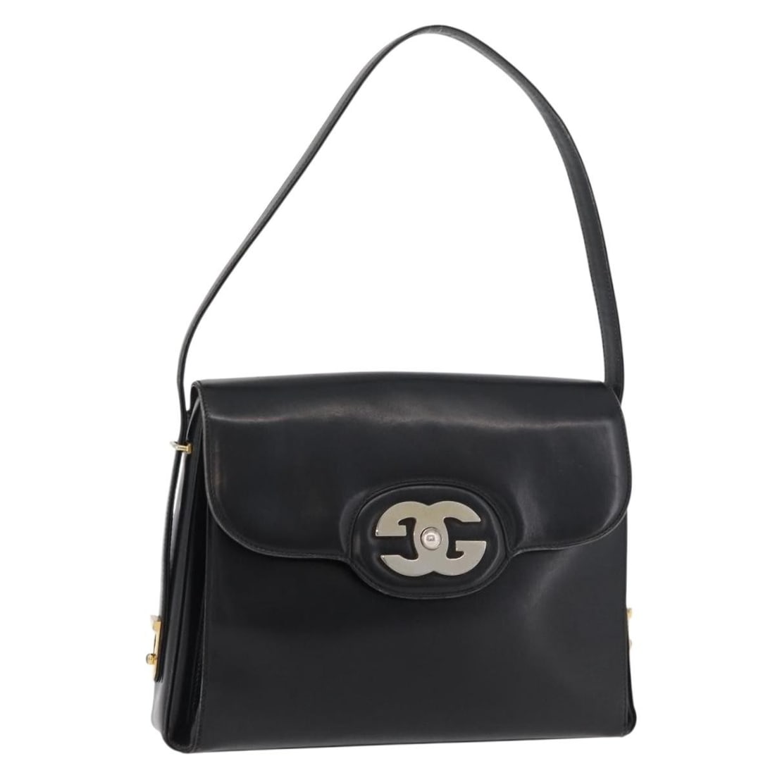 Gucci black leather women s shoulder bag Italy gold tone: Gucci black leather women s shoulder bag Italy gold tone This GUCCI shoulder bag is crafted from black leather with gold-tone accents. Designed for women, it features a classic shoulder bag style with