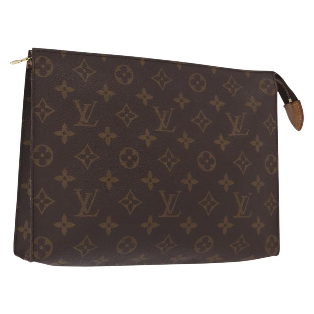 Louis Vuitton M47542 Poche Toilette 26 Monogram Canvas Pouch: Louis Vuitton M47542 Poche Toilette 26 Monogram Canvas Pouch Louis Vuitton Monogram Poche Toilette 26 pouch in Monogram Canvas, made in France. The item is in heavily used condition with visible wear 