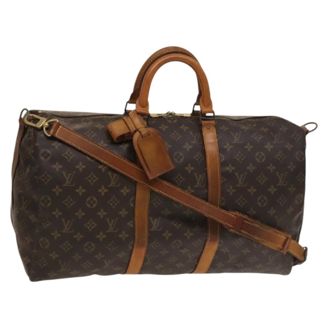 Louis Vuitton Keepall Bandouliere 50 Monogram Canvas Boston Bag M41416 with Strap: Louis Vuitton Keepall Bandouliere 50 Monogram Canvas Boston Bag M41416 with Strap This Louis Vuitton Monogram Keepall Bandouliere 50 Boston Bag features the iconic monogram canvas exterior with matchi