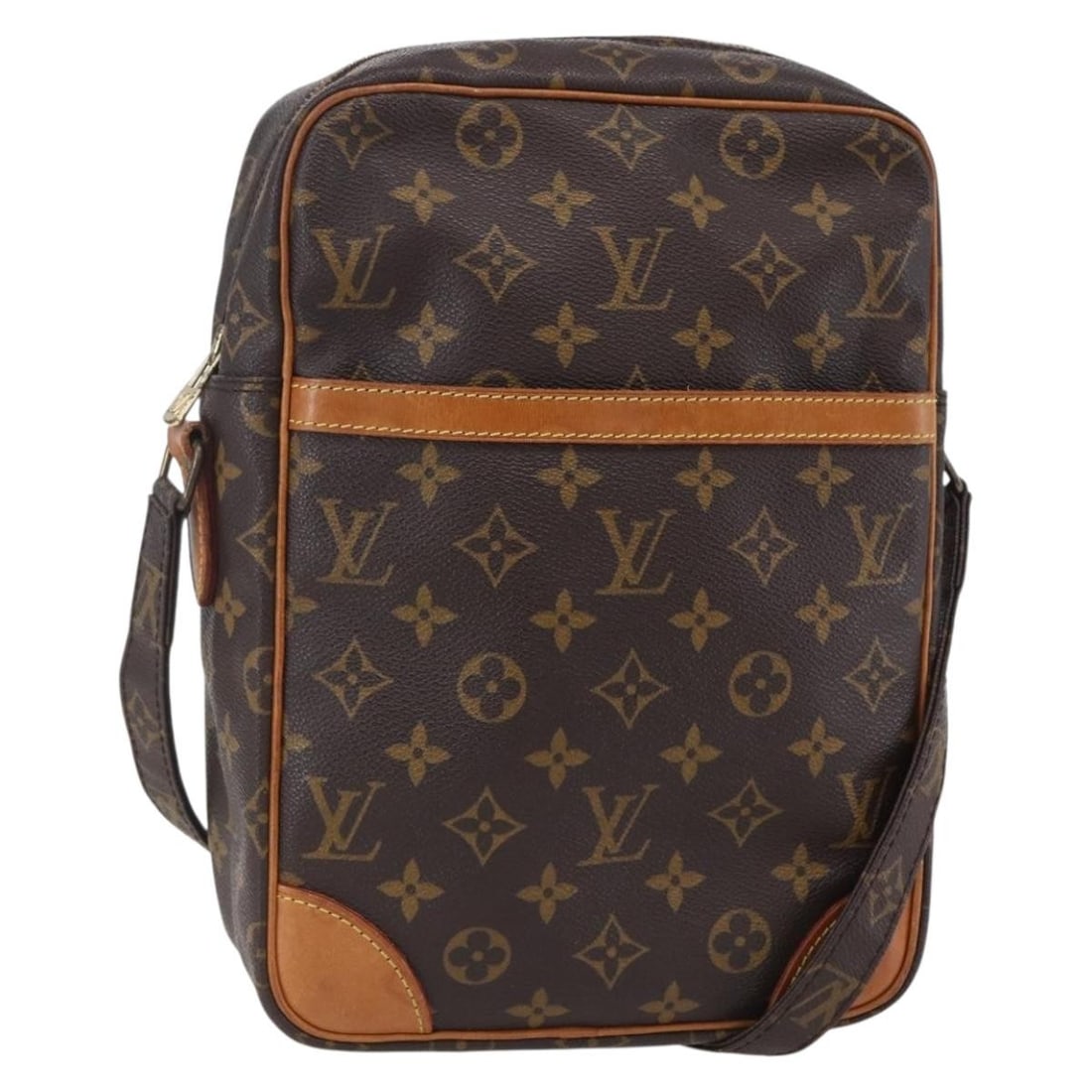 LOUIS VUITTON Monogram Danube MM Shoulder Bag M45264 Authentic France: LOUIS VUITTON Monogram Danube MM Shoulder Bag M45264 Authentic France This authentic LOUIS VUITTON Monogram Danube MM Shoulder Bag is a stylish accessory crafted from durable Monogram Canvas. The bag 