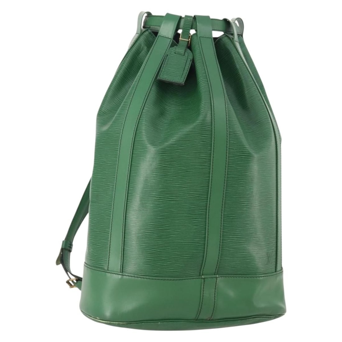 Louis Vuitton Green Epi Leather Randonnee GM Shoulder Bag with Name Tag: Louis Vuitton Green Epi Leather Randonnee GM Shoulder Bag with Name Tag This Louis Vuitton Epi Randonnee GM Shoulder Bag is crafted from green Epi leather and features a spacious design with a name ta