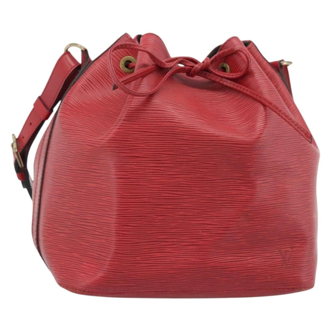 Louis Vuitton M44107 Petit Noe Red Epi Leather Shoulder Bag: Louis Vuitton M44107 Petit Noe Red Epi Leather Shoulder Bag Louis Vuitton Petit Noe shoulder bag in red Epi leather. This women's bag is made in France and includes only the item shown; the original b