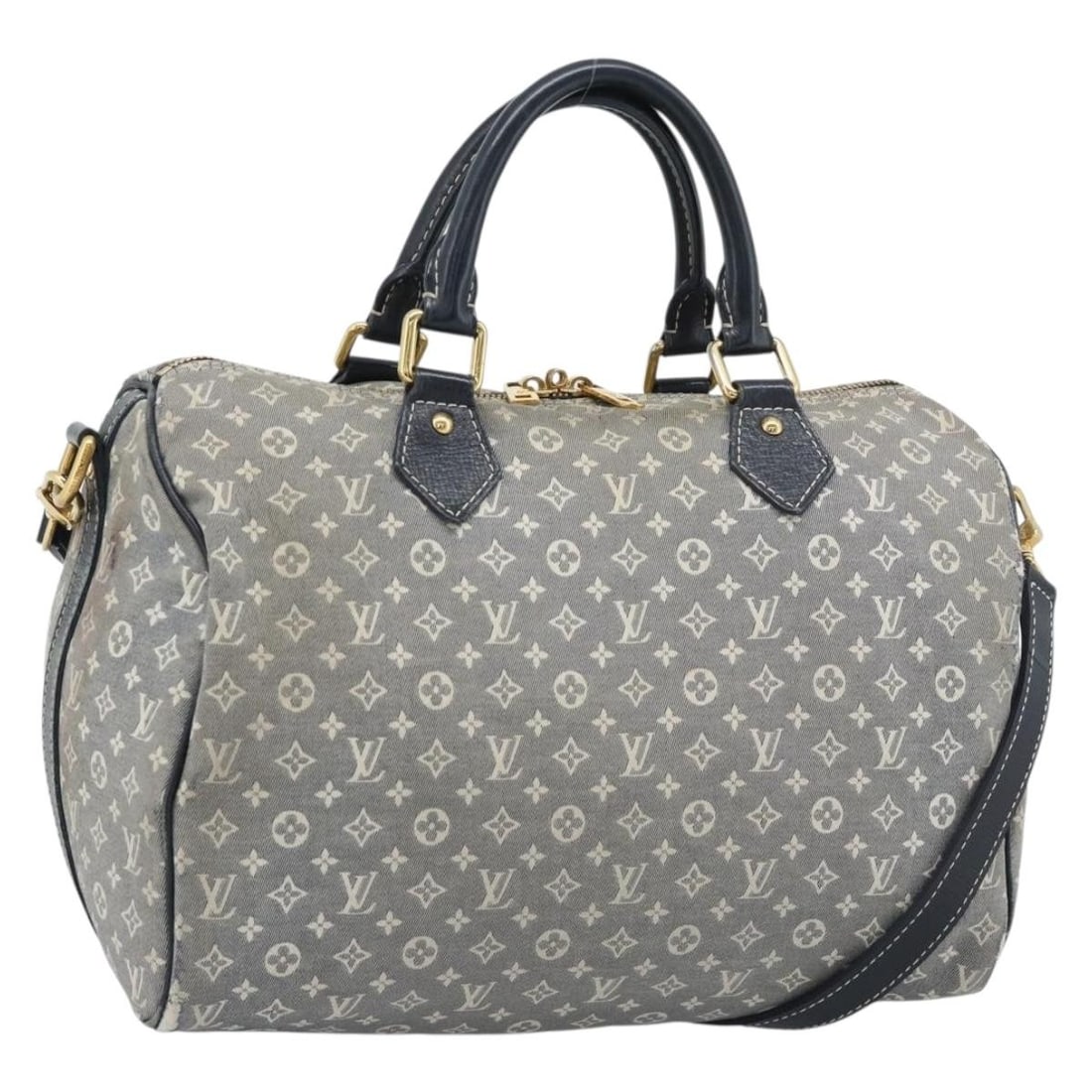 Louis Vuitton M56703 Speedy Bandouliere 30 Navy Monogram Idylle Hand Bag: Louis Vuitton M56703 Speedy Bandouliere 30 Navy Monogram Idylle Hand Bag Louis Vuitton Monogram Idylle Speedy Bandouliere 30 bag in navy Monogram Idylle canvas. This hand bag includes a shoulder strap