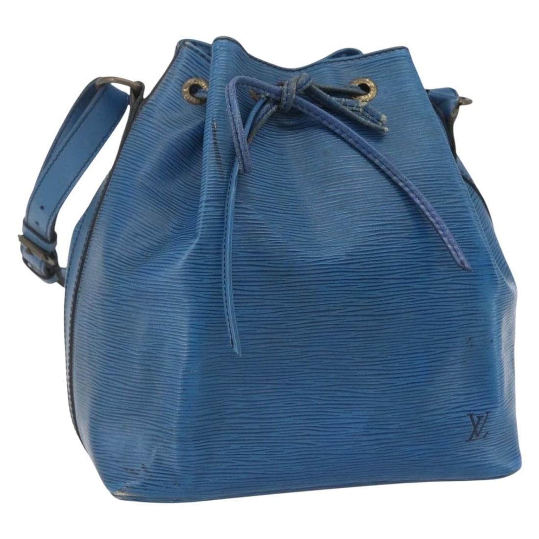 Louis Vuitton Epi Petit Noe Shoulder Bag Blue M44105 Authentic: Louis Vuitton Epi Petit Noe Shoulder Bag Blue M44105 Authentic This authentic Louis Vuitton Epi Petit Noe Shoulder Bag in a striking blue hue is a stylish accessory for any occasion. Crafted in France