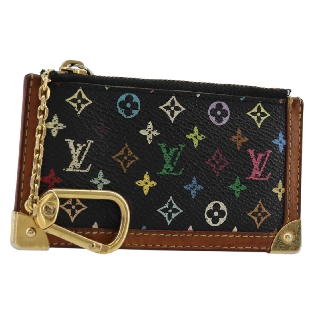 Louis Vuitton Monogram Multicolor Black Coin Purse M13664: Louis Vuitton Monogram Multicolor Black Coin Purse M13664 This Louis Vuitton Monogram Multicolor Pochette Cles coin purse in black features the iconic monogram multicolor canvas. Designed for women, i
