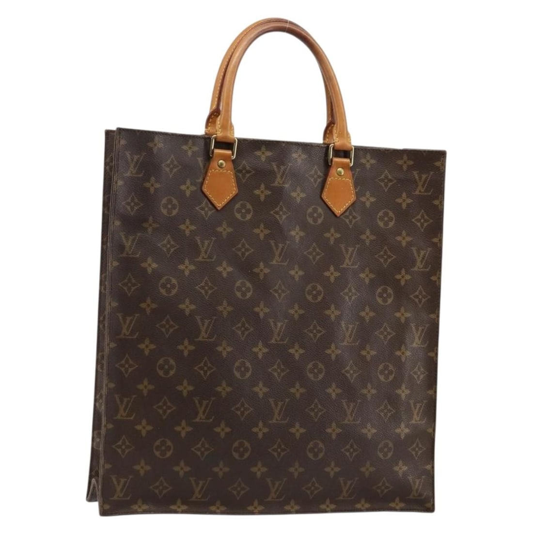 Louis Vuitton M51140 Sac Plat Monogram Canvas Handbag: Louis Vuitton M51140 Sac Plat Monogram Canvas Handbag Louis Vuitton Sac Plat hand bag in Monogram Canvas, made in France. This bag features the classic Monogram pattern and is identified by product nu