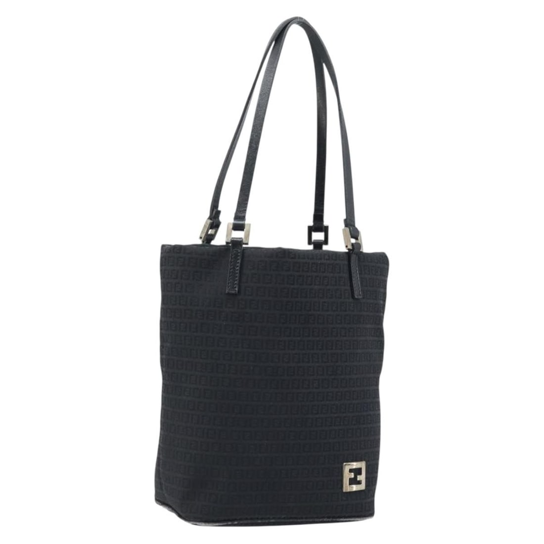 Fendi Zucchino Black Silver Canvas Tote Handbag Italy: Fendi Zucchino Black Silver Canvas Tote Handbag Italy This Fendi Zucchino canvas tote bag features a black and silver exterior with the signature Zucchino pattern. Designed for women, the tote is craf