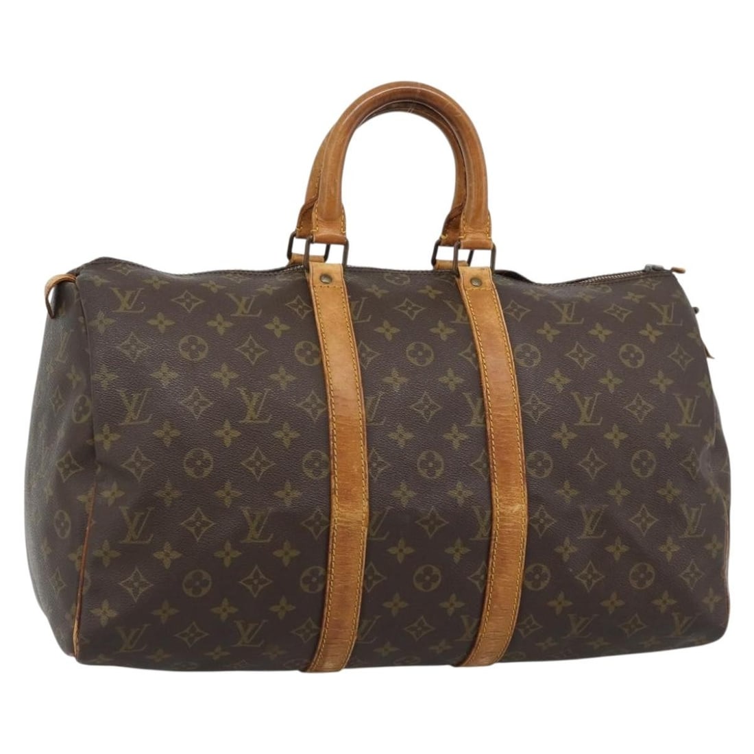 Louis Vuitton Keepall 45 Monogram Canvas Boston Bag M41428: Louis Vuitton Keepall 45 Monogram Canvas Boston Bag M41428 This is a Louis Vuitton Keepall 45 Boston bag in Monogram Canvas with the classic Monogram colorway. It was made in France and is identified 