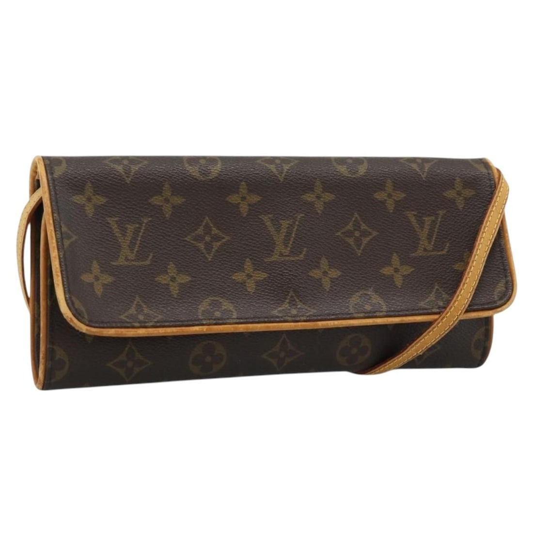 Louis Vuitton Pochette Twin GM Monogram Canvas Shoulder Bag M51852: Louis Vuitton Pochette Twin GM Monogram Canvas Shoulder Bag M51852 Louis Vuitton Monogram Pochette Twin GM shoulder bag in Monogram Canvas. Made in Spain, product no. M51852, serial no. CA0090. The ba