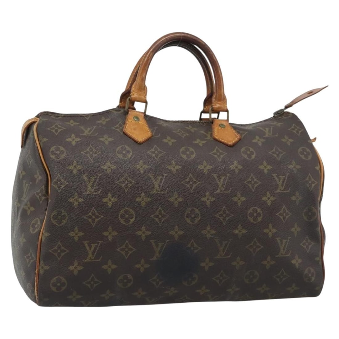 Louis Vuitton M41524 Speedy 35 Monogram Canvas Handbag: Louis Vuitton M41524 Speedy 35 Monogram Canvas Handbag Louis Vuitton Speedy 35 hand bag in Monogram Canvas with the classic Monogram pattern. Made in France, this bag is identified by product no. M415