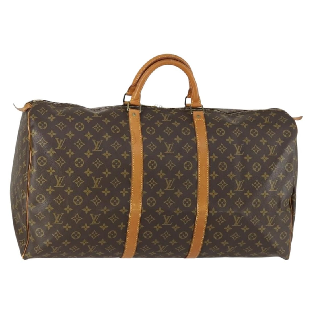 Louis Vuitton M41422 Keepall 60 Monogram Canvas Boston Bag: Louis Vuitton M41422 Keepall 60 Monogram Canvas Boston Bag Louis Vuitton Keepall 60 Boston bag in Monogram canvas, model M41422, made in France. This women's travel bag is offered without the original