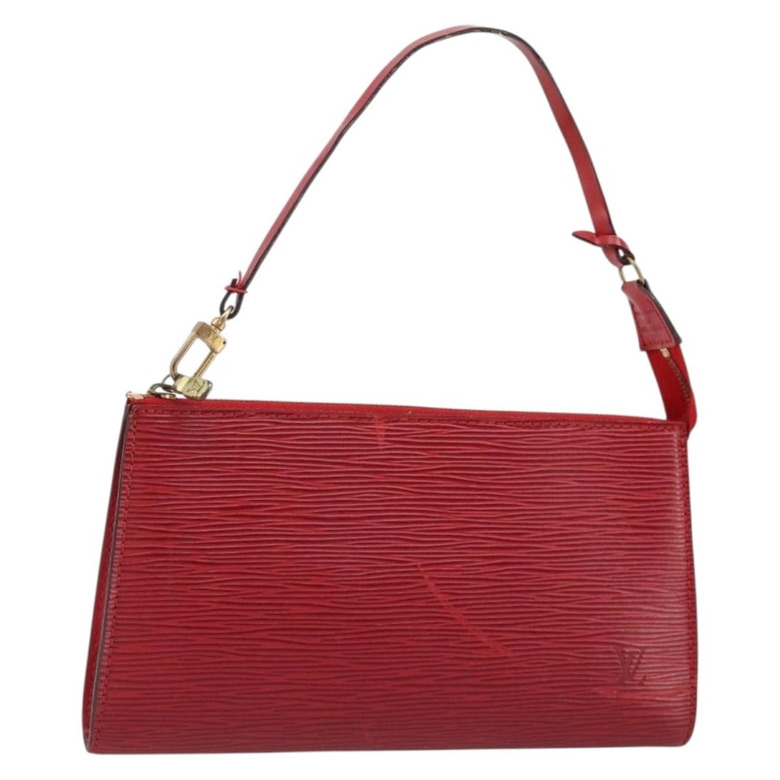 Louis Vuitton M52947 Epi Leather Accessory Pouch in Red: Louis Vuitton M52947 Epi Leather Accessory Pouch in Red Louis Vuitton Epi Pochette Accessoires pouch in red Epi leather, made in France. This accessory pouch is identified by product number M52947 and