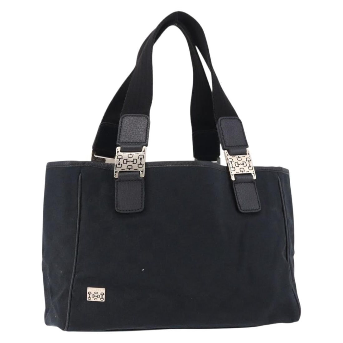 Gucci 145810 GG Canvas Handbag Black Gold Italy: Gucci 145810 GG Canvas Handbag Black Gold Italy A Gucci hand bag in GG Canvas with a black and gold color scheme. It was made in Italy and is designed for women. The bag measures approximately 30 cm w