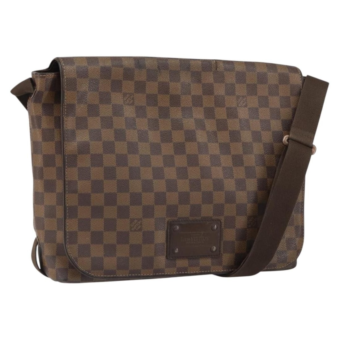 Shoulder Bag Louis Vuitton Brooklyn MM Damier Ebene Canvas N51211: Shoulder Bag Louis Vuitton Brooklyn MM Damier Ebene Canvas N51211 Louis Vuitton Damier Ebene Brooklyn MM shoulder bag in Damier Ebene canvas, made in Spain. This pre-owned bag features a shoulder stra