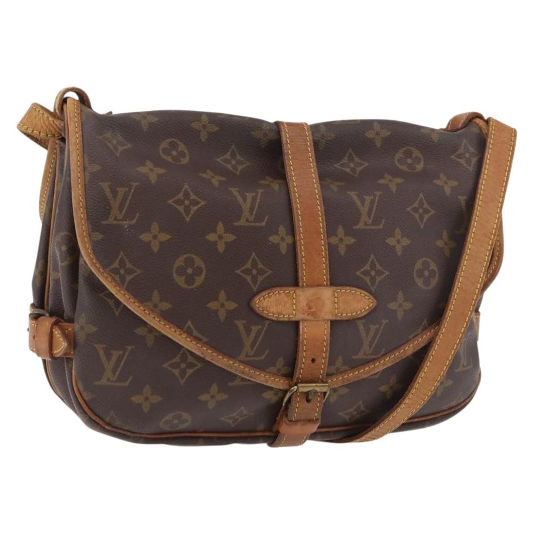Louis Vuitton M42256 Saumur 30 Monogram Canvas Shoulder Bag: Louis Vuitton M42256 Saumur 30 Monogram Canvas Shoulder Bag Louis Vuitton Monogram Saumur 30 shoulder bag in Monogram canvas, made in France. This women's shoulder bag is offered as the item only; box