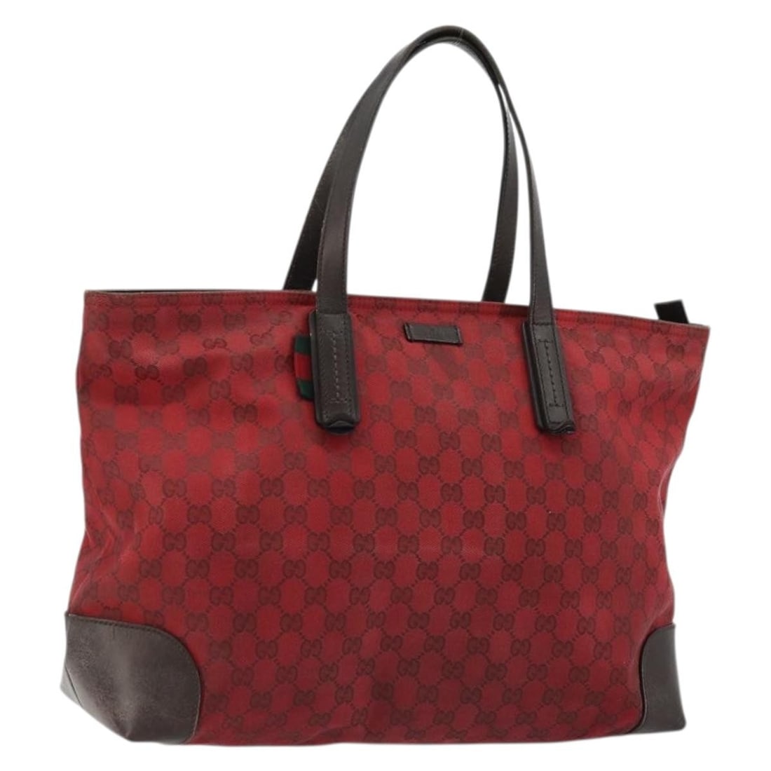 Gucci 308928 GG Canvas Tote in Red and Gold: Gucci 308928 GG Canvas Tote in Red and Gold A Gucci tote bag crafted in GG Canvas with a red and gold exterior. It features a women's tote bag style, made in Italy, and measures approximately 15.0 x 1